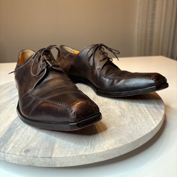 Oliver Sweeney Interlock Oxford Men\'s Brown Leather Shoes US Size 9.5 main image 10